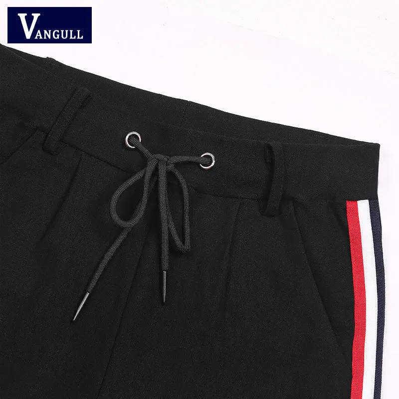 Casual Women High Mid Waist Pencil Pants