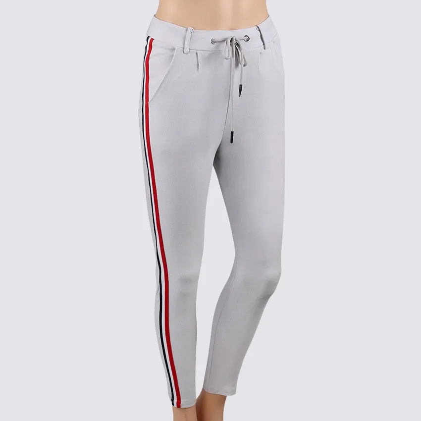 Casual Women High Mid Waist Pencil Pants