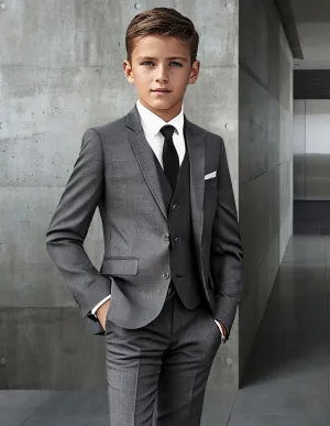 CHARCOAL 5 PC BOY’S SUIT