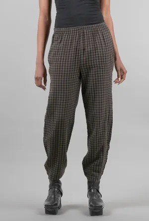 Checker Pleat Pant, Toffee