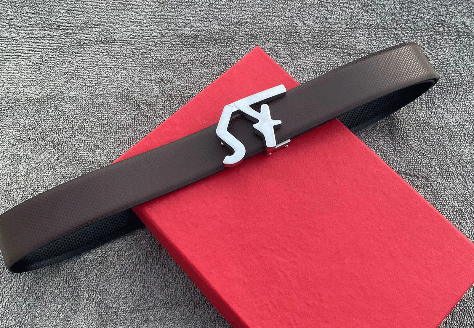 Classic SF Letter Leather Strap Belt For Men's-JonasParamount