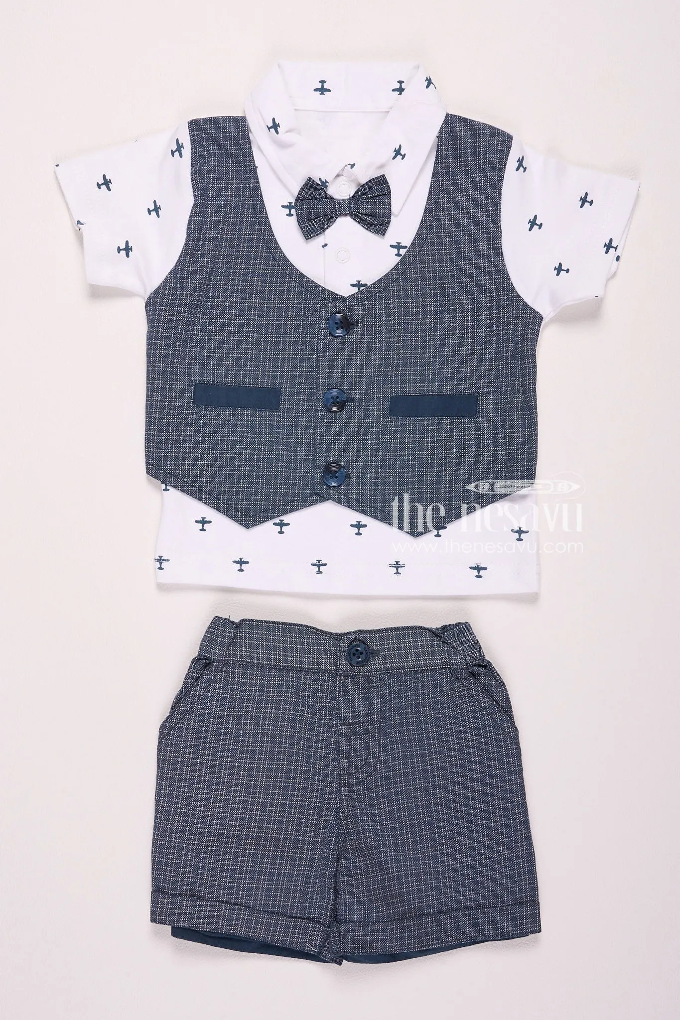 Classic Vest and Bow Tie Baby Boy Outfit