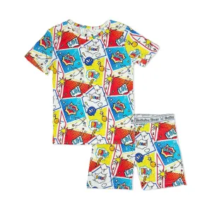 Comic Hero Bamboo Kids Pajama Short Set