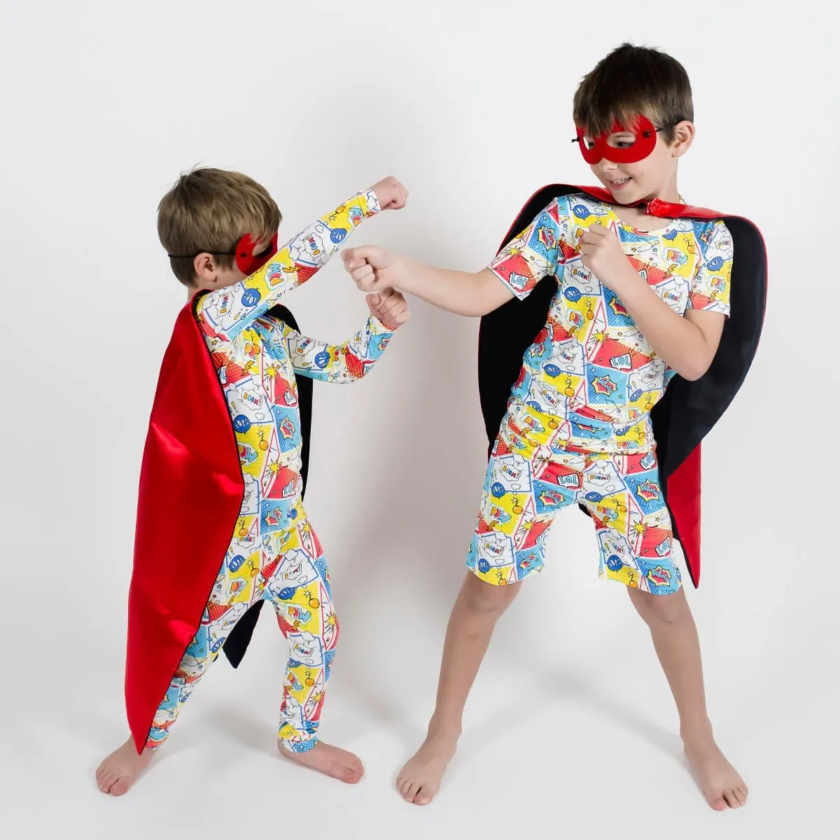 Comic Hero Bamboo Kids Pajama Short Set