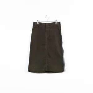 corduroy exposed zip skirt