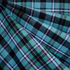 Cozy Cotton Flannel Jewel Tartan Plaid Turquoise/Emerald SY