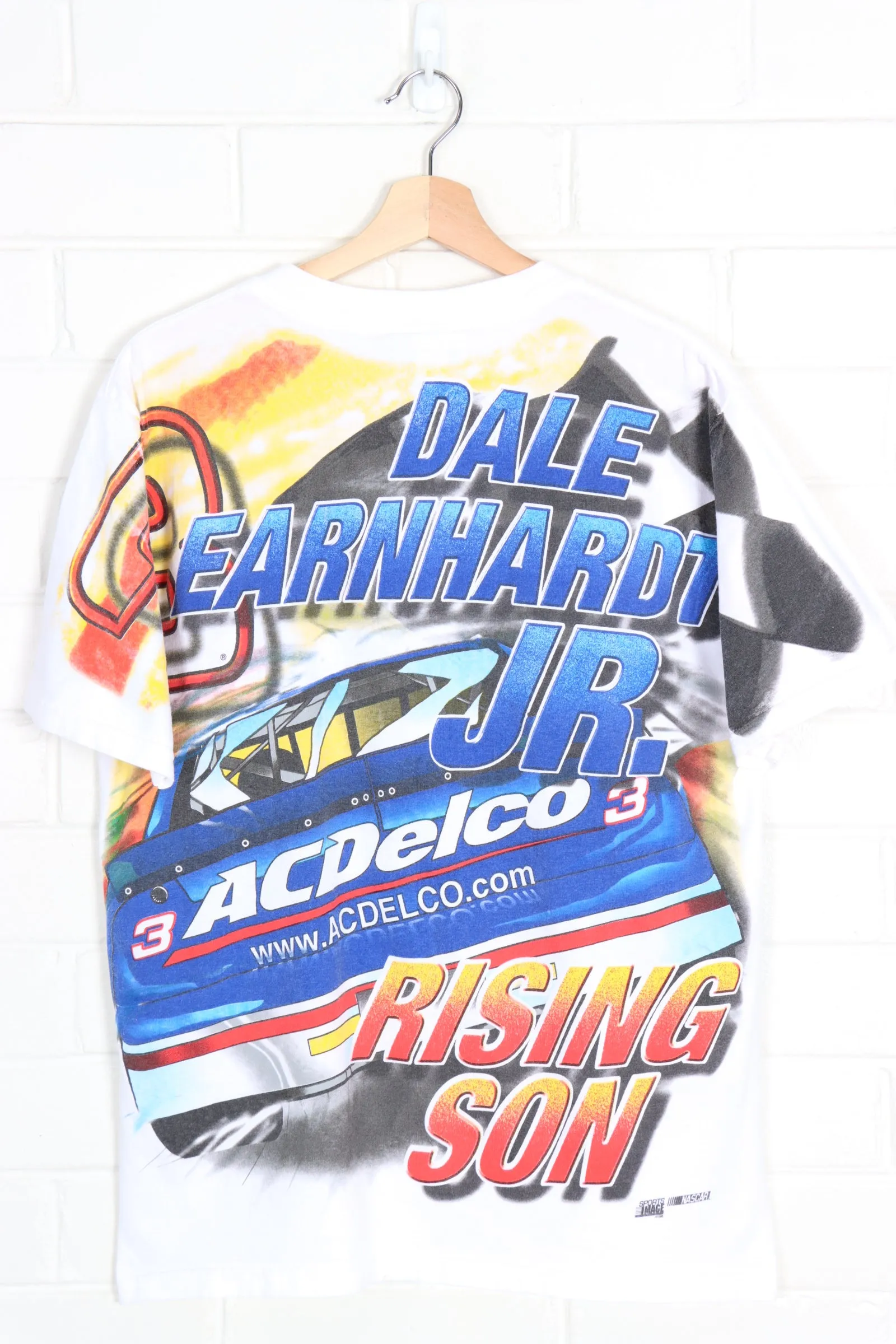 Dale Earnhardt Junior #3 All Over Colourful Print Tee USA Made (M-L)