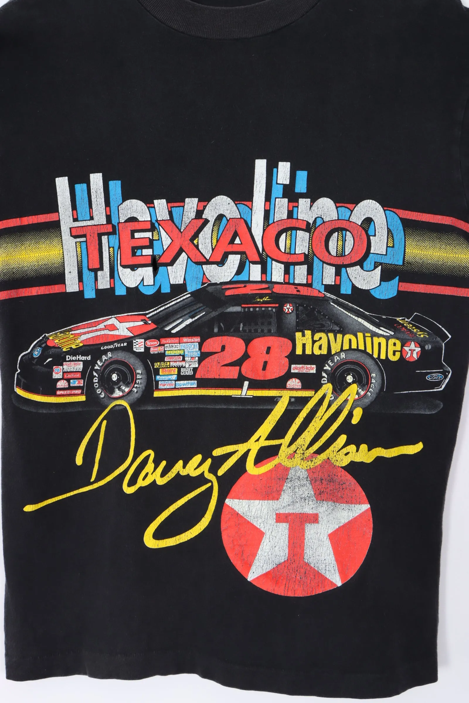 Davey Allison 1992 Havoline Racing All Over Single Stitch T-Shirt (M-L)