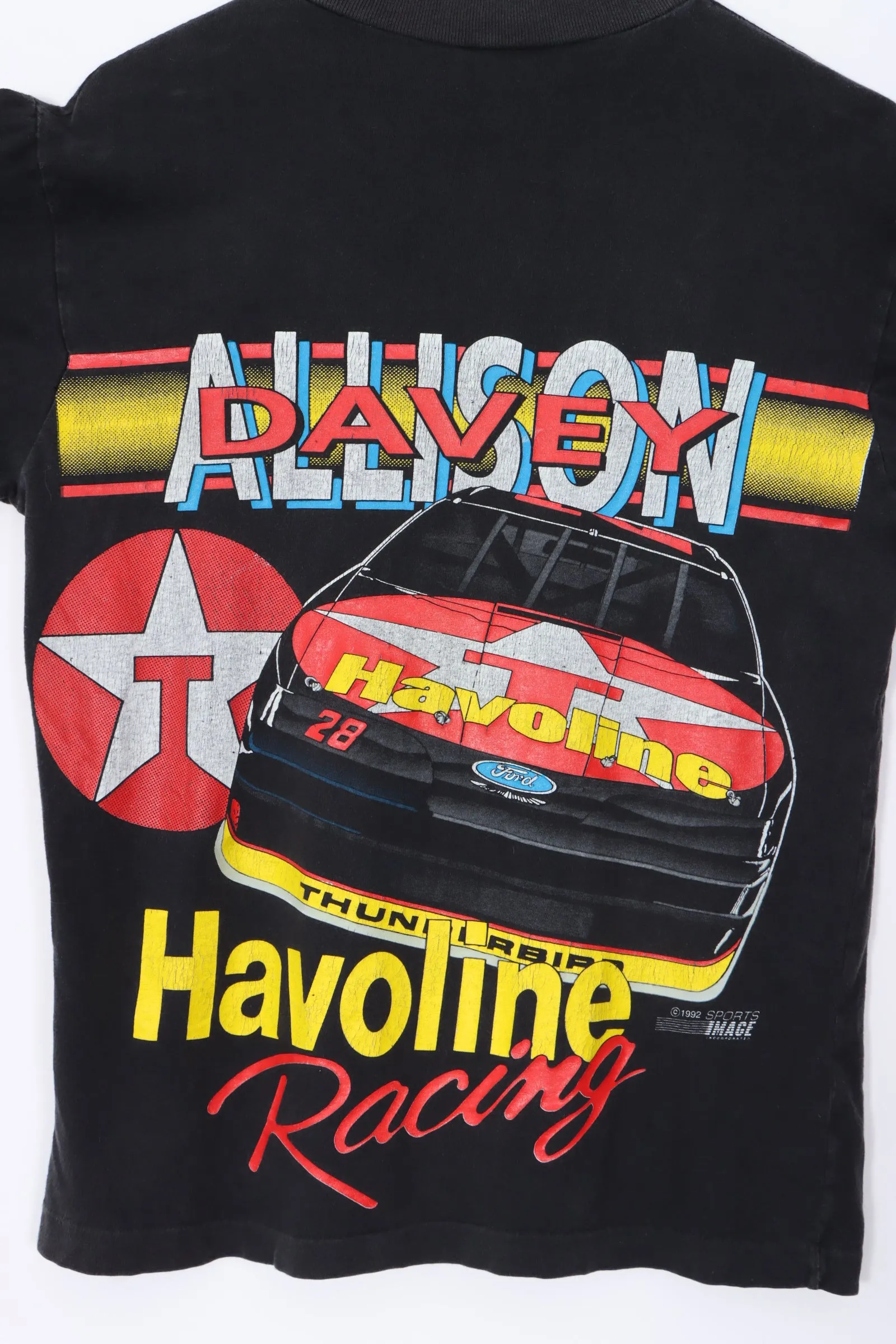 Davey Allison 1992 Havoline Racing All Over Single Stitch T-Shirt (M-L)