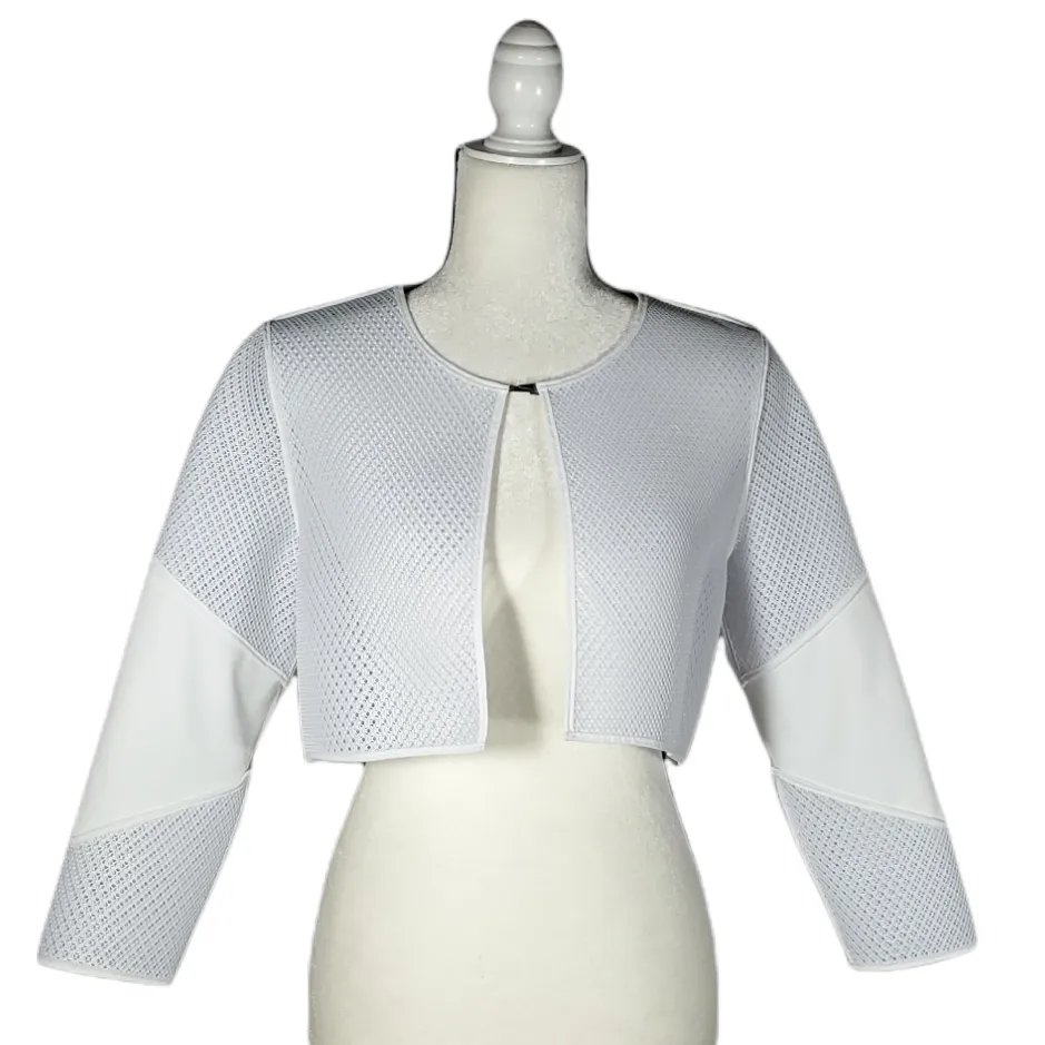 Elie Tahari Mesh Bolero Jacket Vest Petite Small