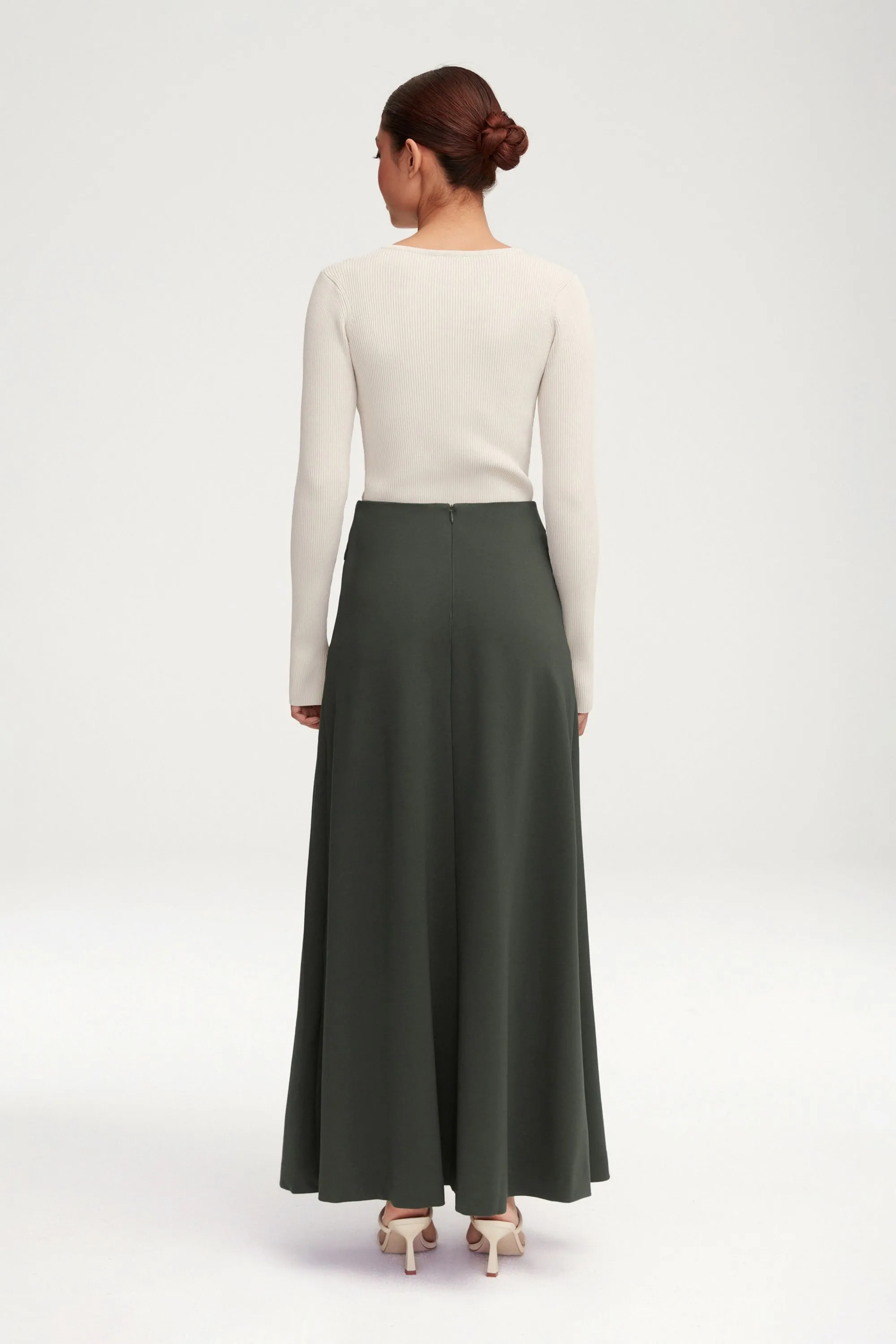 Essential Jersey A-Line Maxi Skirt - Dark Forest