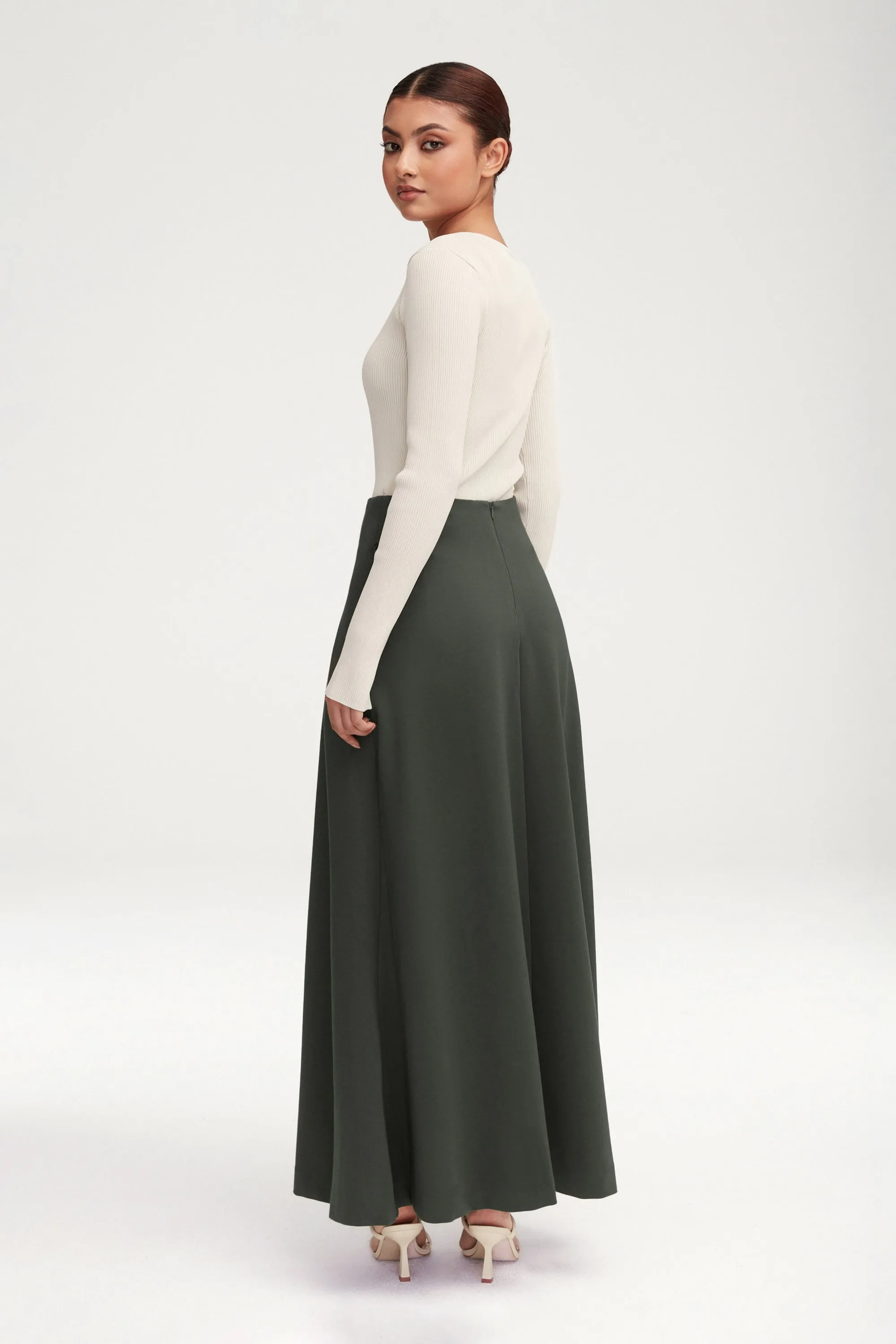 Essential Jersey A-Line Maxi Skirt - Dark Forest