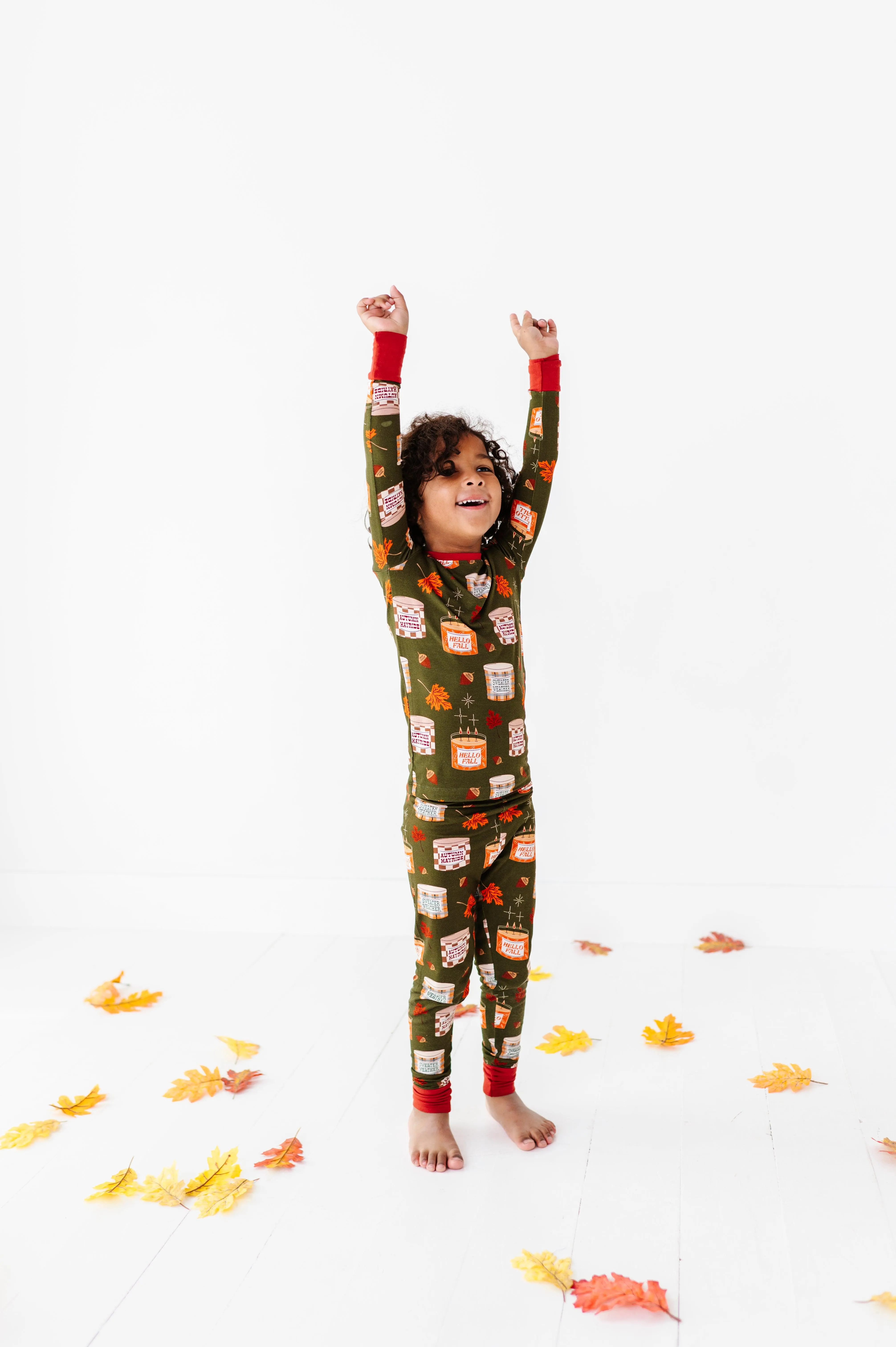 Fall is Lit Kids Bamboo Pajamas