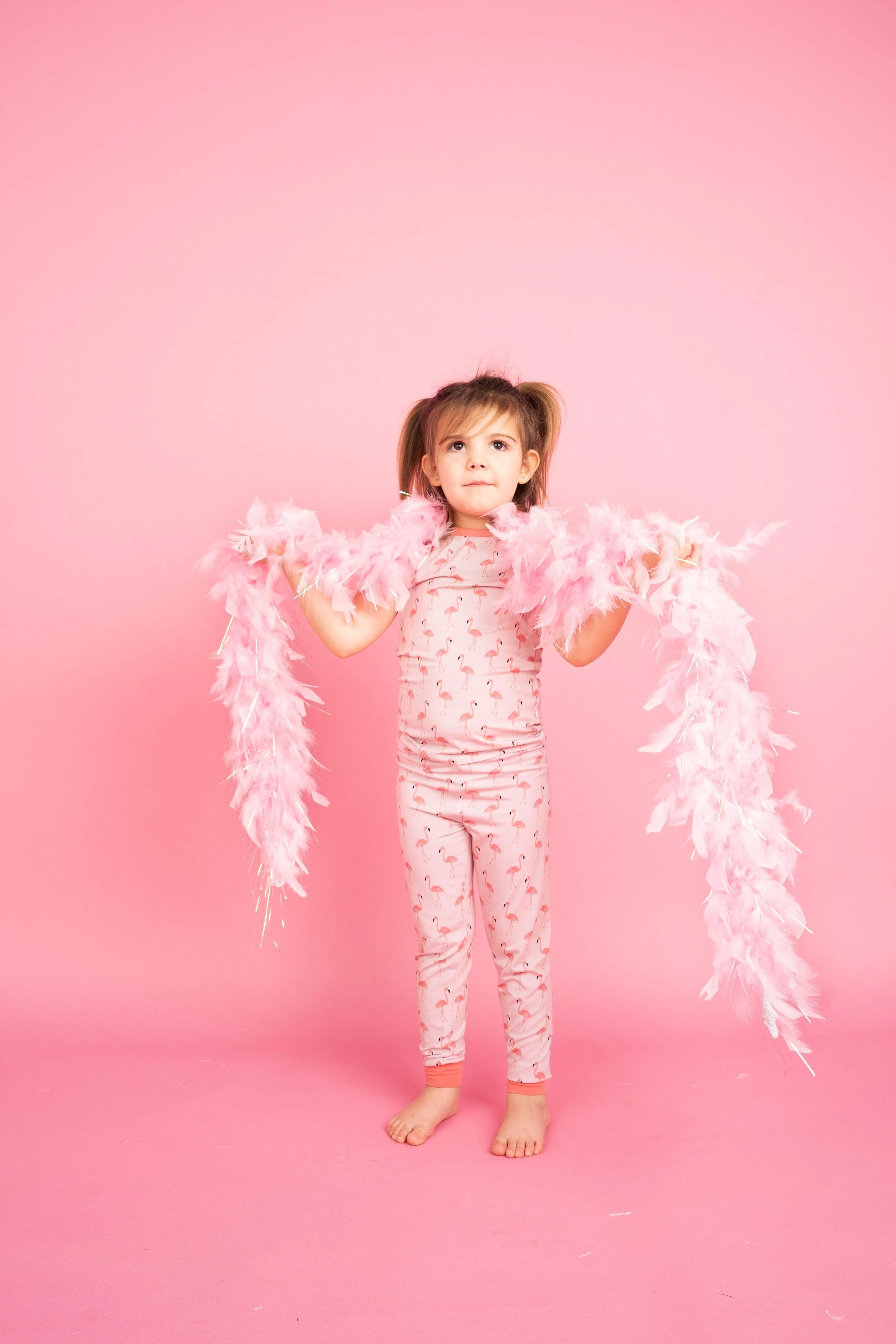 Fancy Flamingo Kids Bamboo Pajama Set