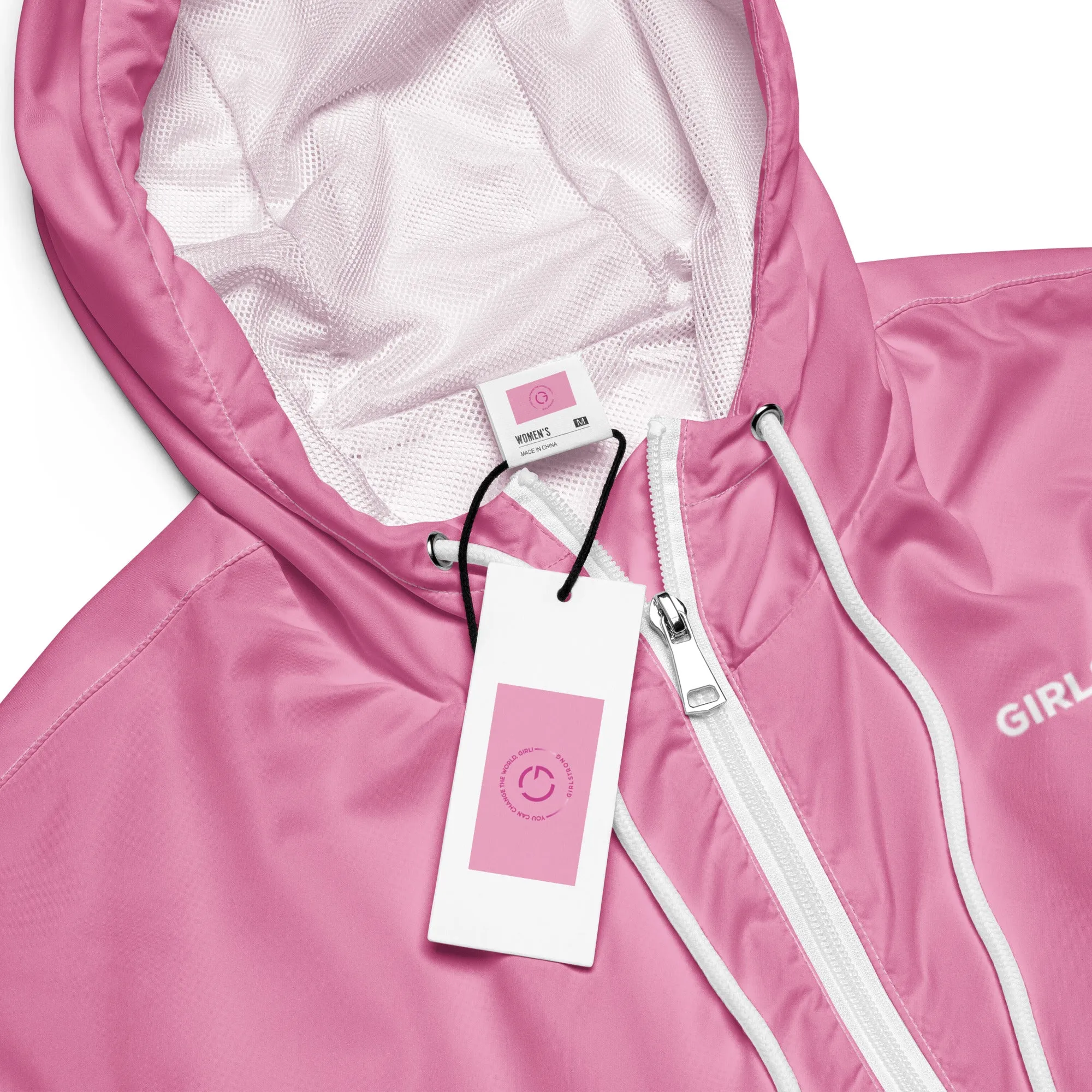 GIRLFRIEND PULLOVER CROP WINDBREAKER PRETTY PINK GIRLSTRONG