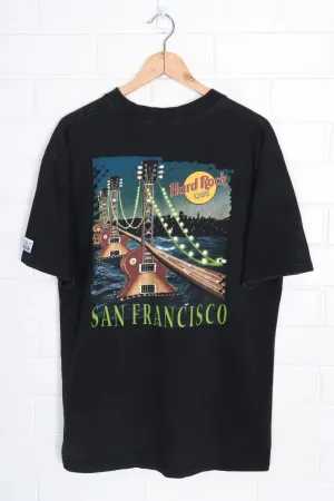 HARD ROCK CAFE San Francisco Guitar Bridge USA Made Graphic Tee (L)