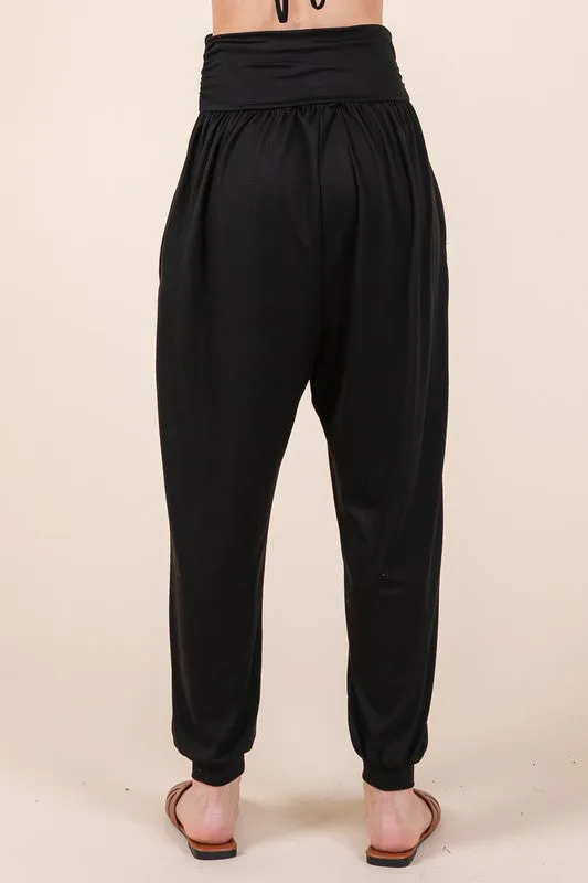 Harem Jogger Pants with Side Pockets