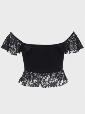 Hollow Lace Top