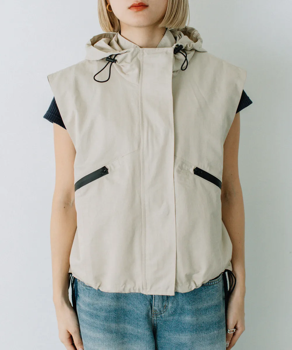 hoodie cropped vest