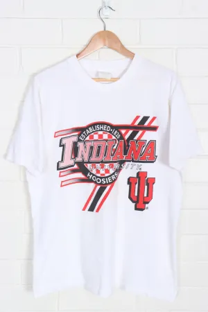 Hoosiers Indiana University College Red & Black Spell Out Tee (XL)