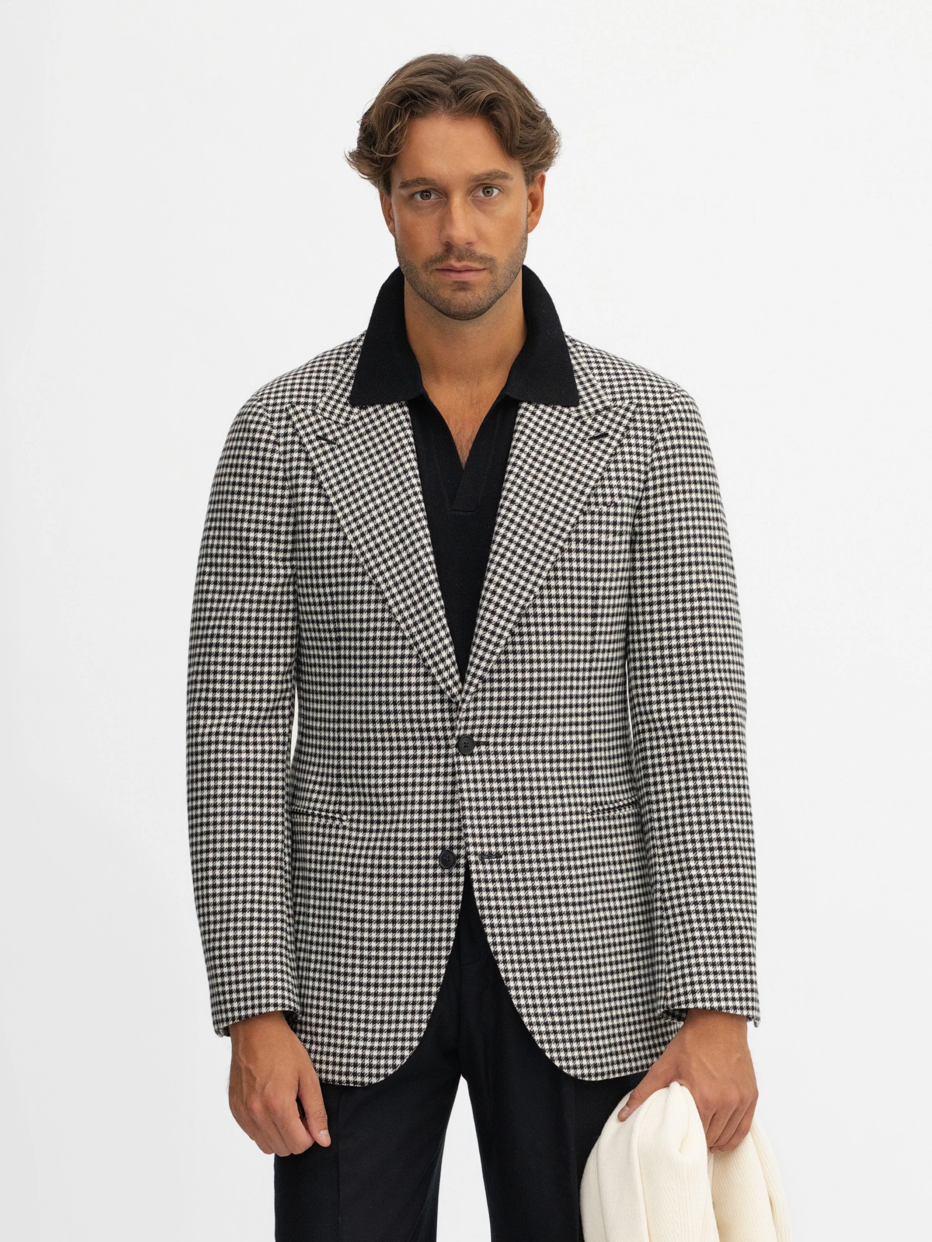 Houndstooth Lambswool Jacket