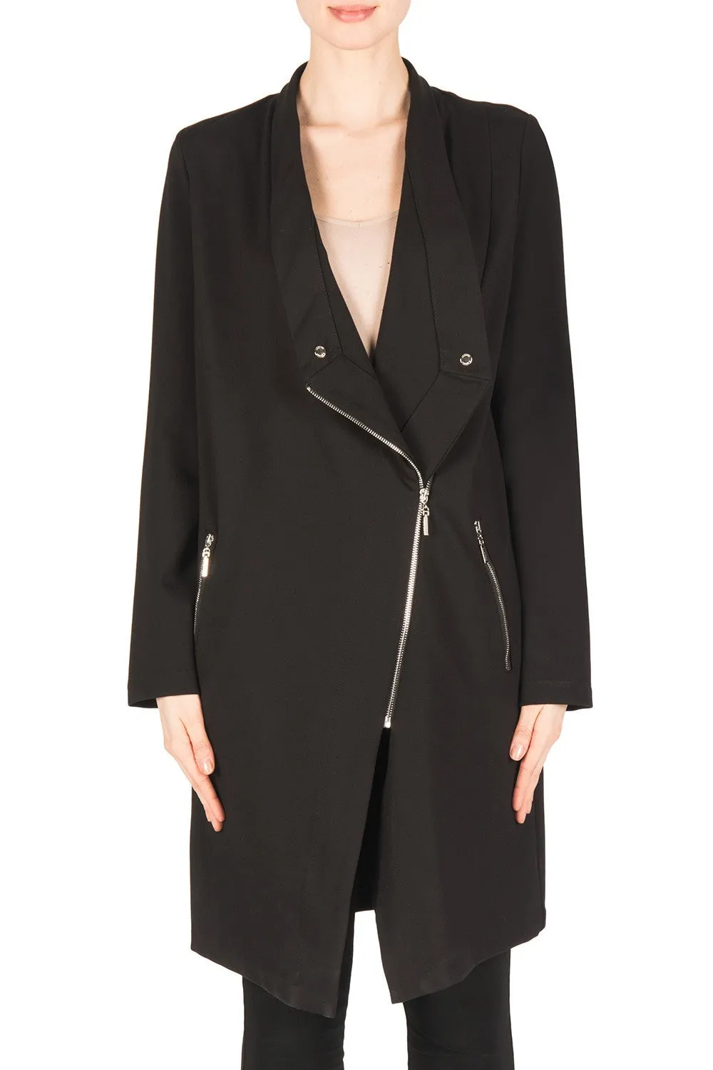 Joseph Ribkoff  Long Sleeves Long Zipper Jacket