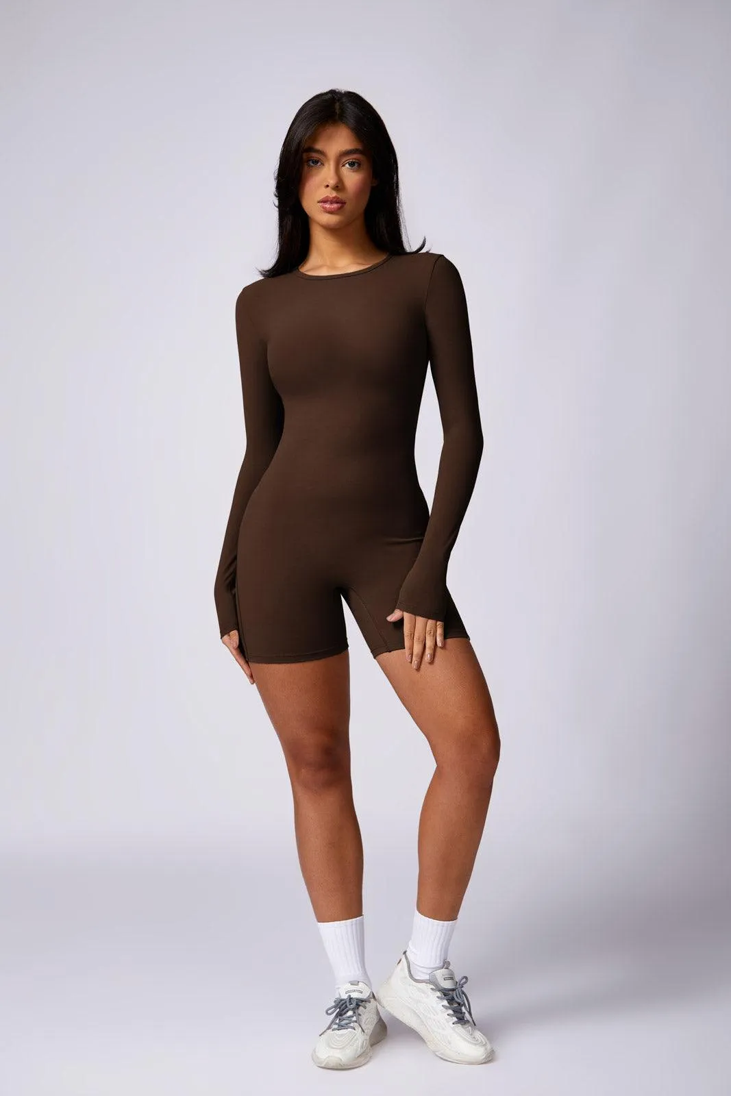 Kennedy Romper - Brown (FINAL SALE)