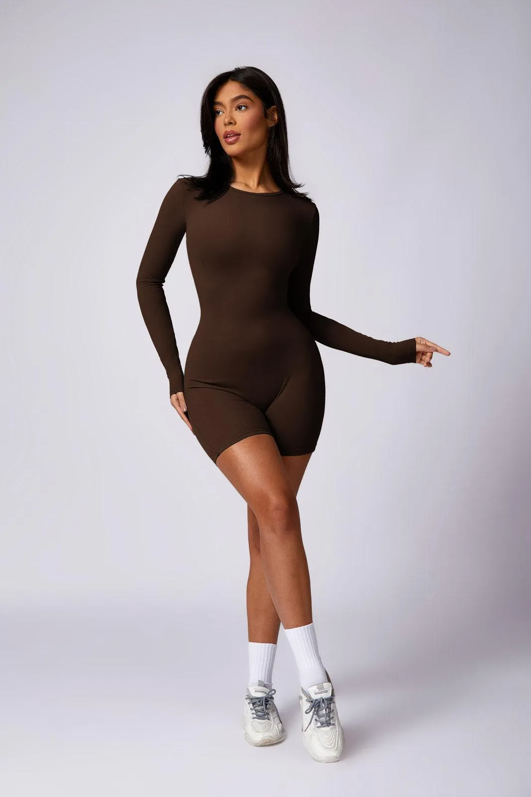 Kennedy Romper - Brown (FINAL SALE)