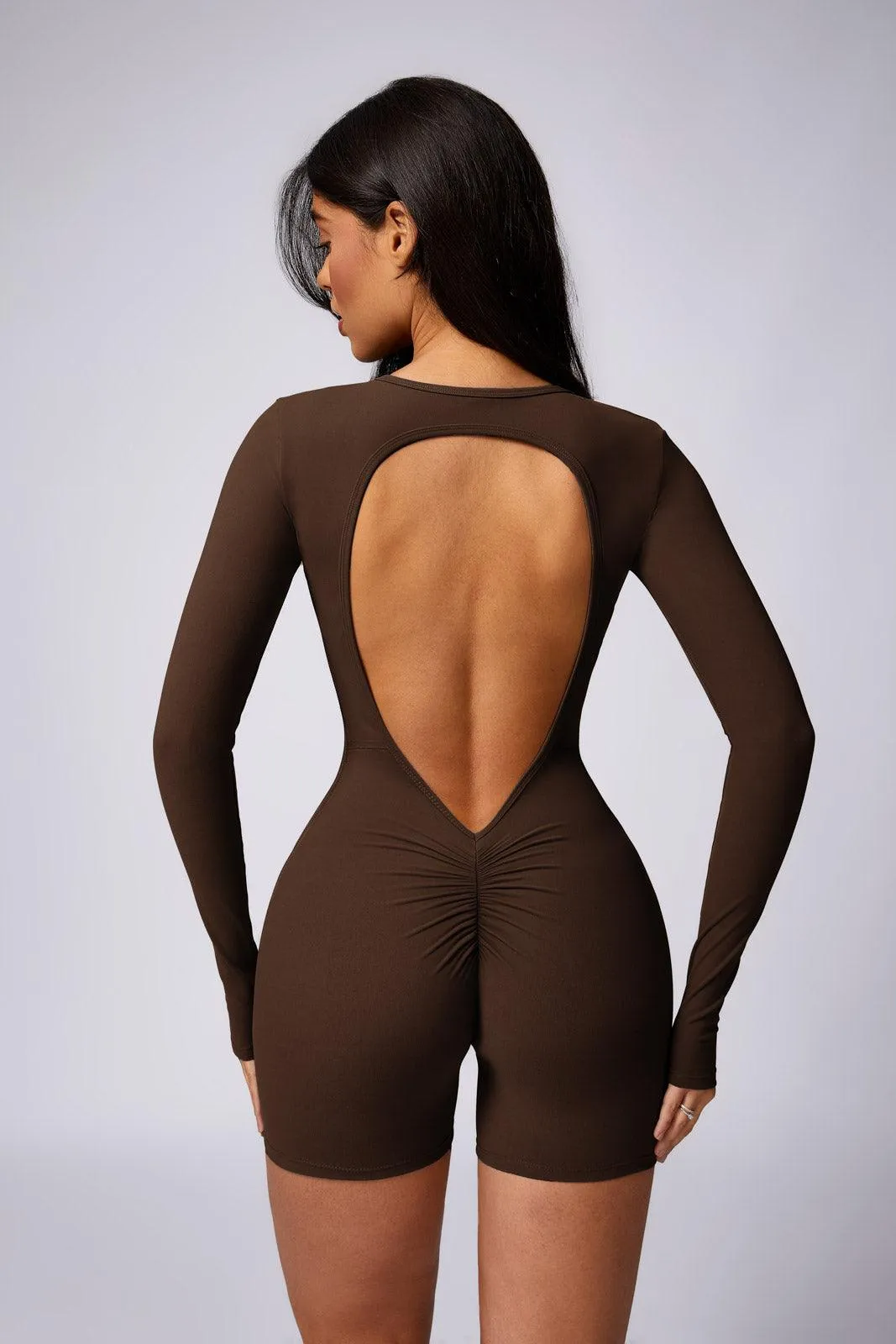 Kennedy Romper - Brown (FINAL SALE)