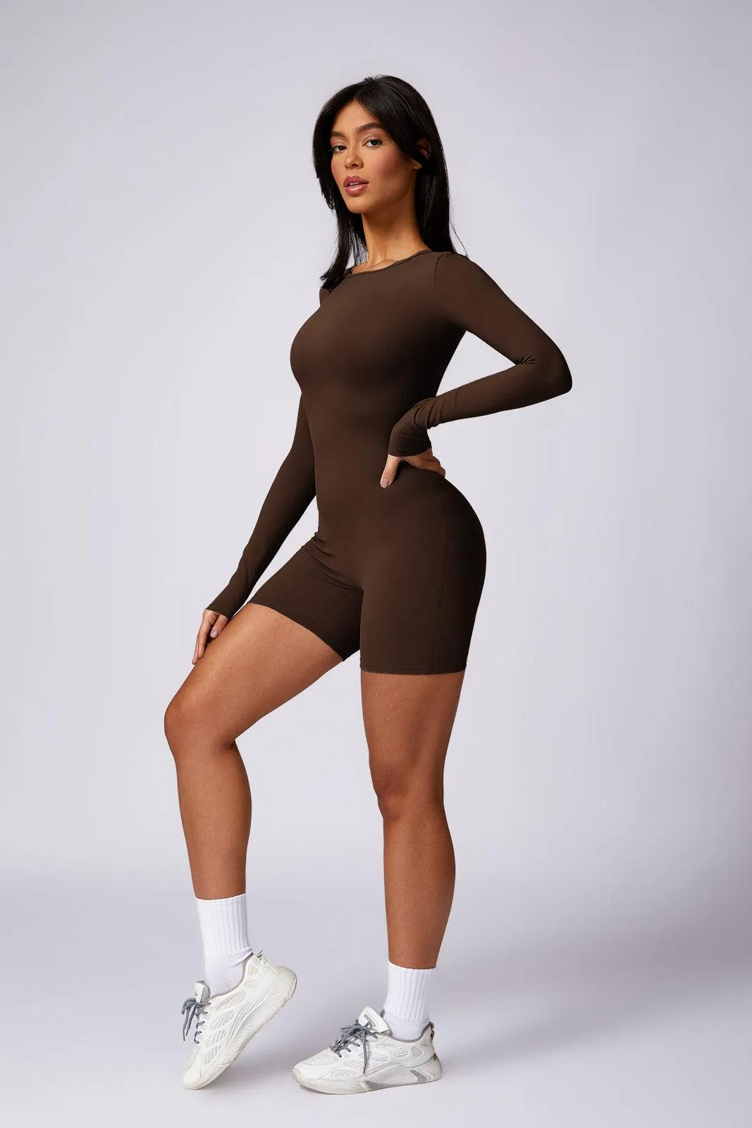 Kennedy Romper - Brown (FINAL SALE)