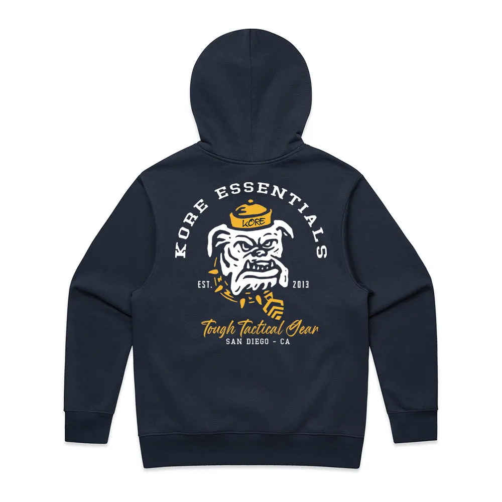 KORE BULLDOG NAVY BLUE PULLOVER SWEATSHIRT