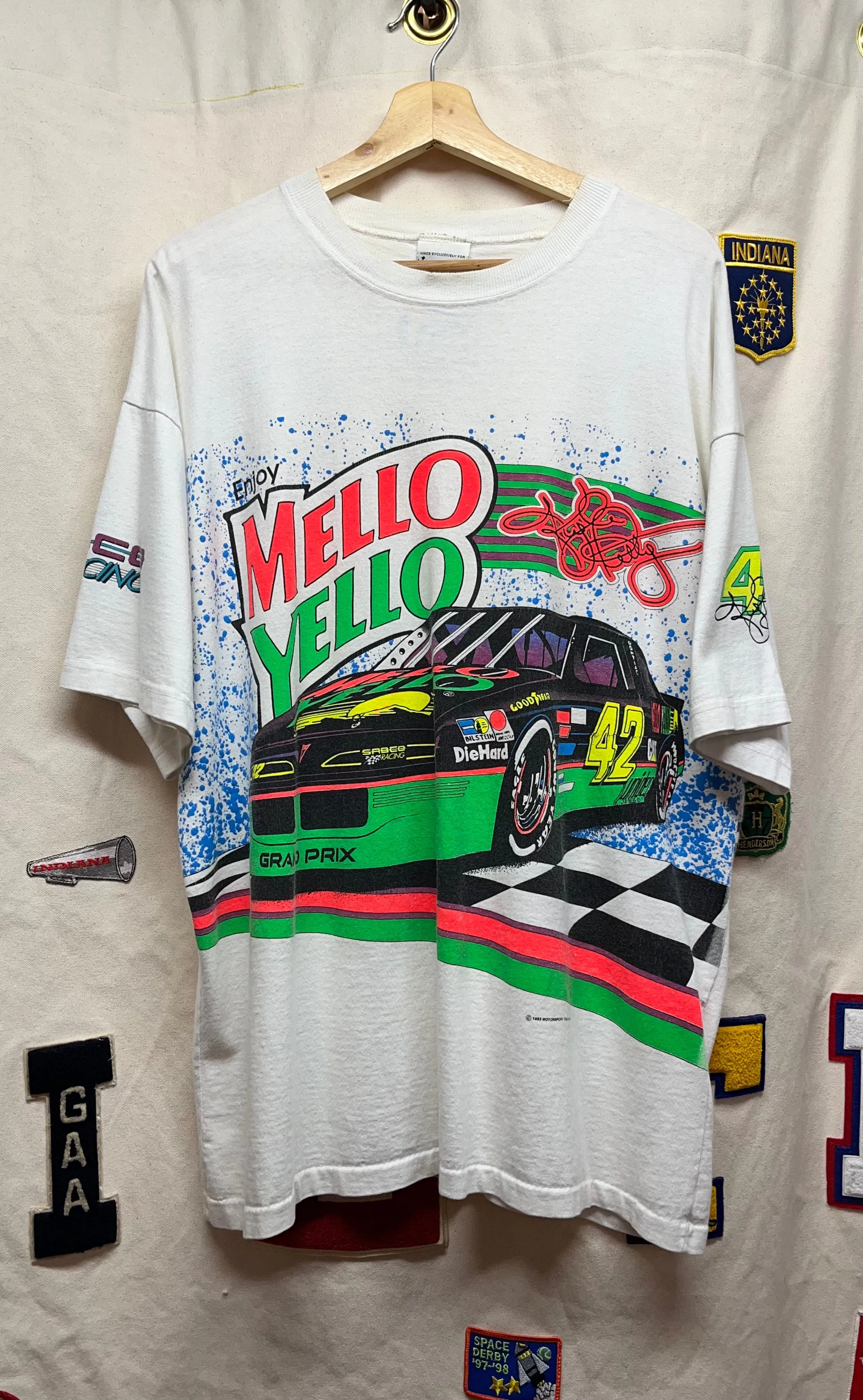 Kyle Petty Mellow Yellow Nascar T-Shirt: L