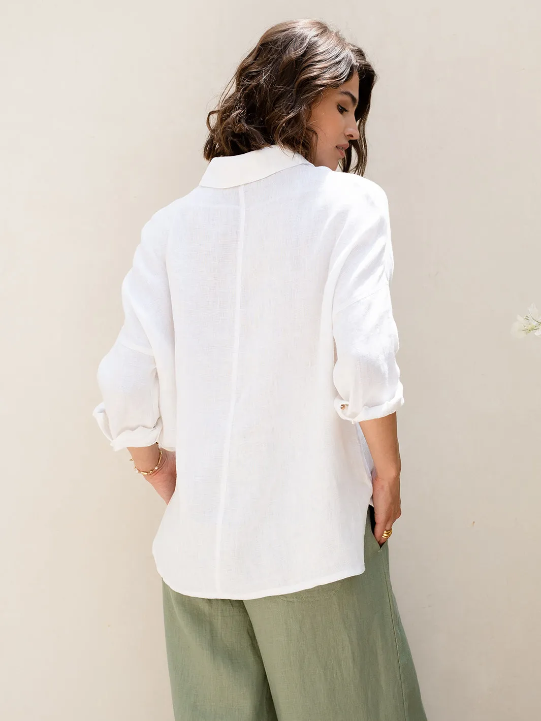 White French Linen Shirt - Laguna: Stylish & Breathable Mens Fashion