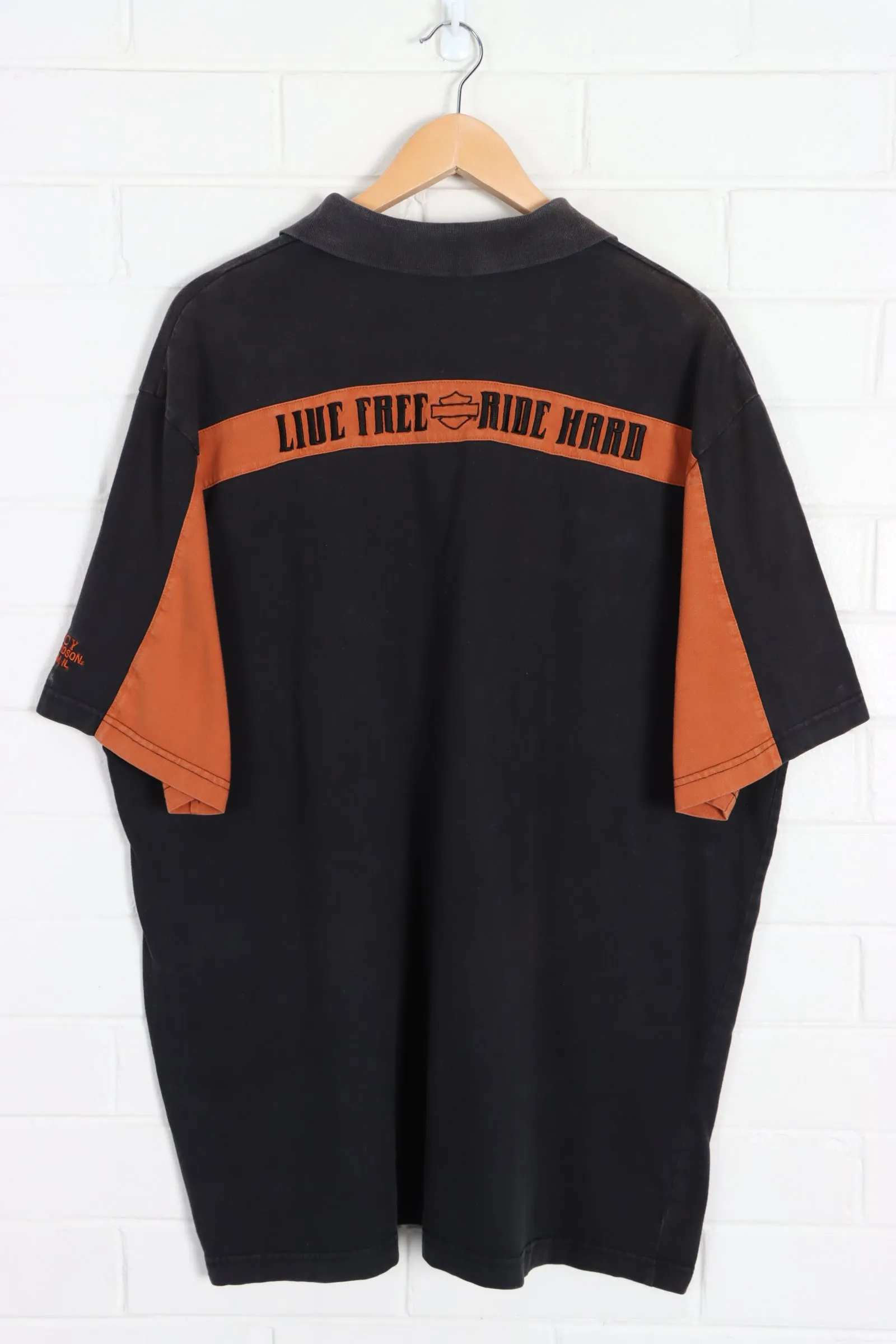 Legacy HARLEY DAVIDSON "Live Free Ride Hard" Polo Shirt (XXL)