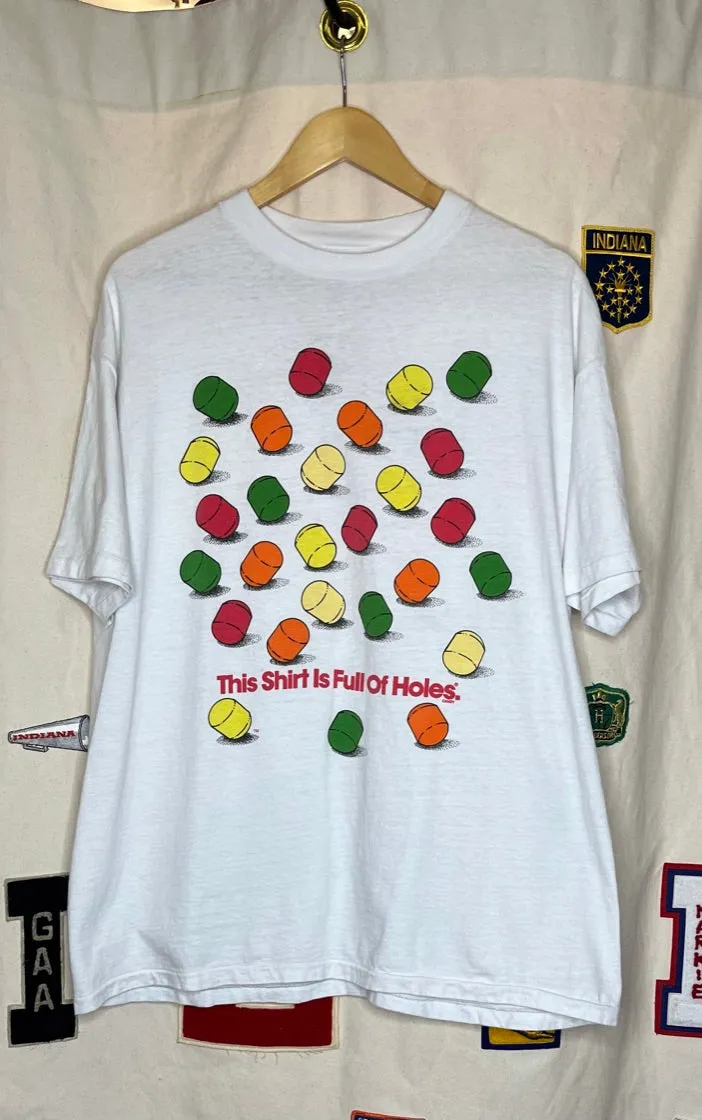 LifeSavers Holes Candy White T-Shirt: XL