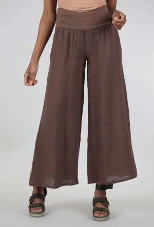 Linen Palazzo Pant, Caffe