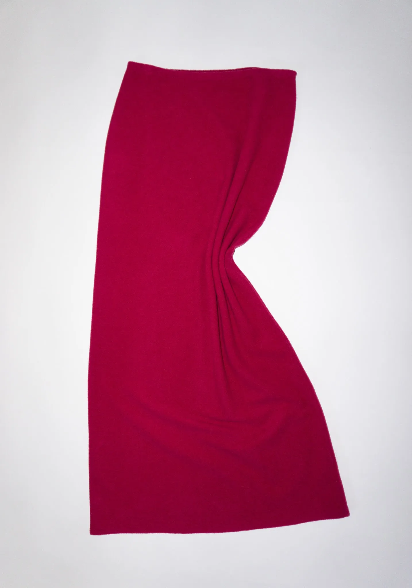 Long Jersey Skirt in Magenta