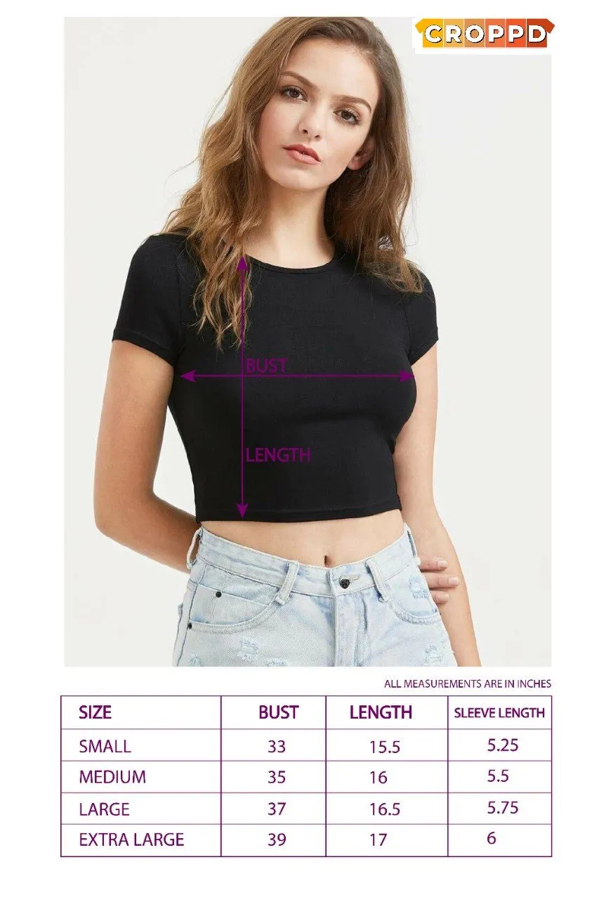 Love Songs Graphic Printed Purple Crop Top