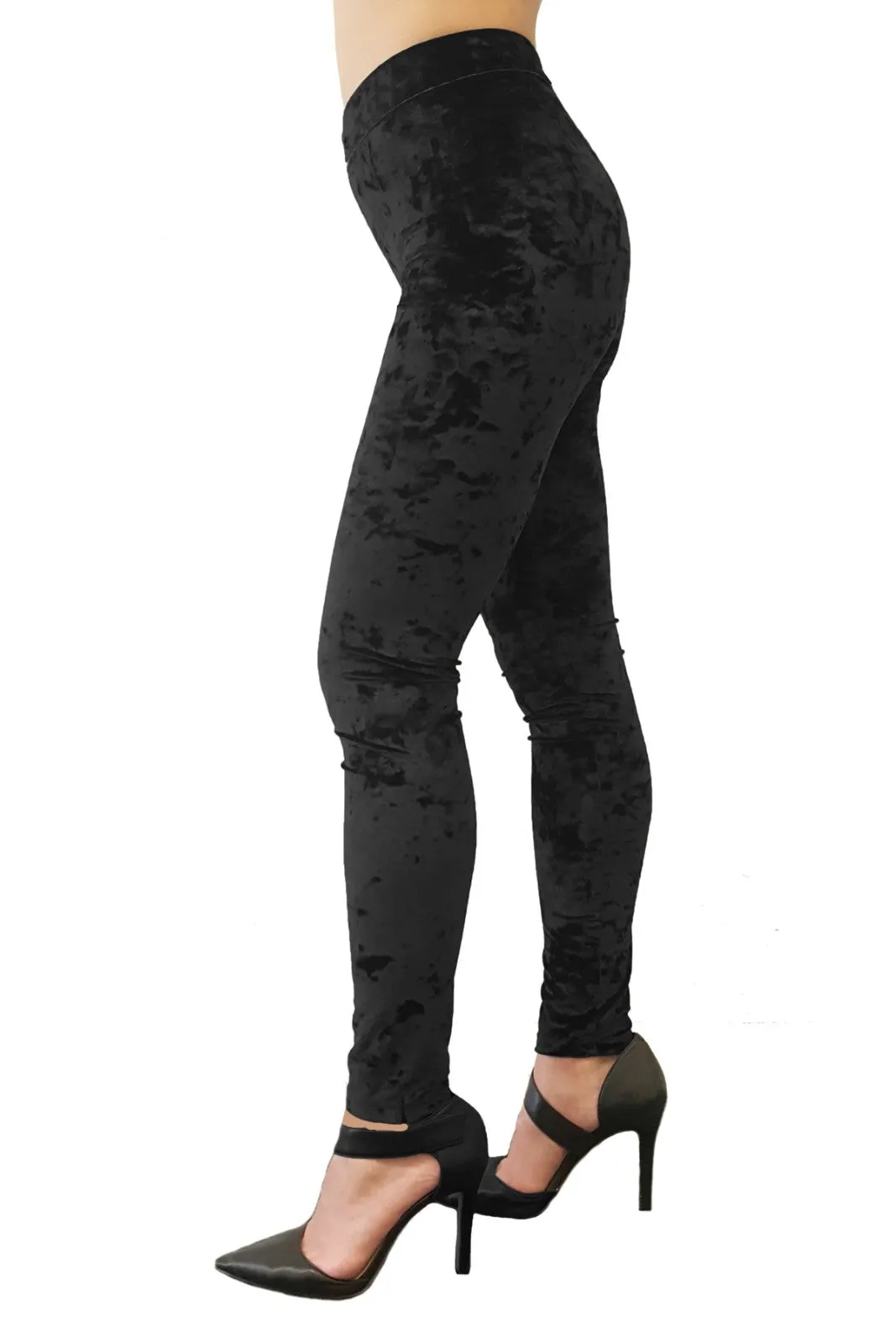 Luxury Leggings in Black Crush