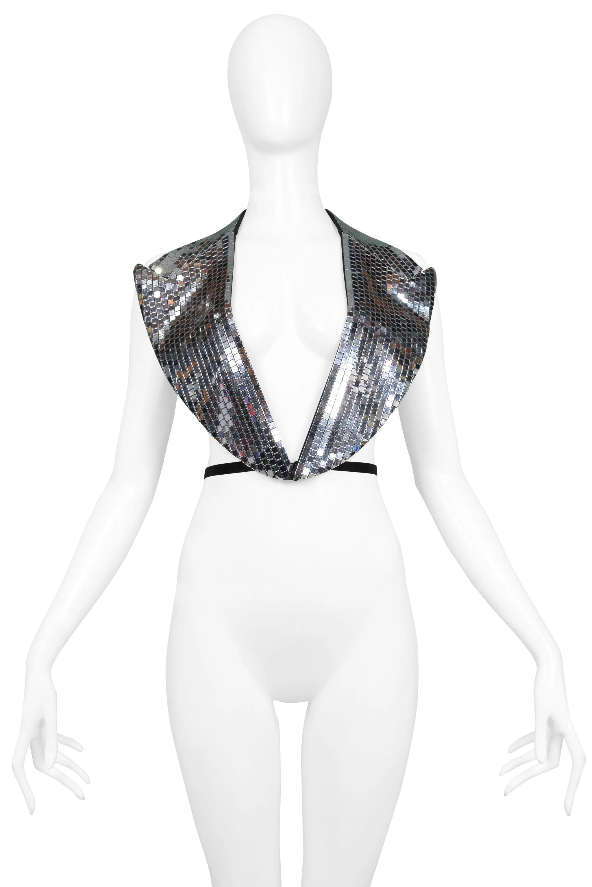 MARGIELA ARTISANAL MIRRORED DISCO BALL VEST TOP 2009