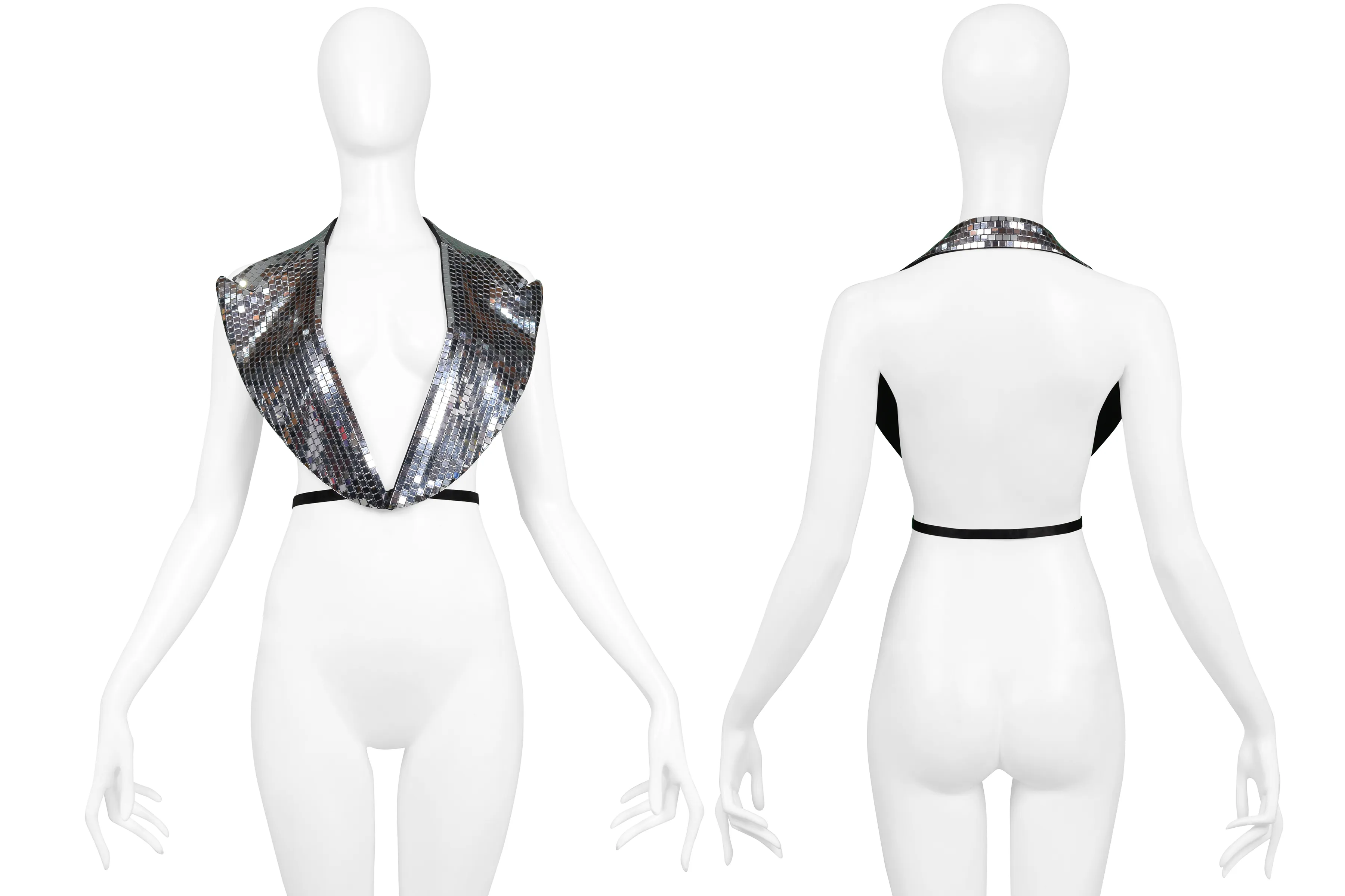 MARGIELA ARTISANAL MIRRORED DISCO BALL VEST TOP 2009