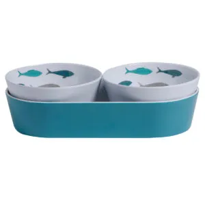 MELAMINE SNACK SET COASTAL, 3 PCS.