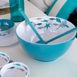 MELAMINE SNACK SET COASTAL, 3 PCS.