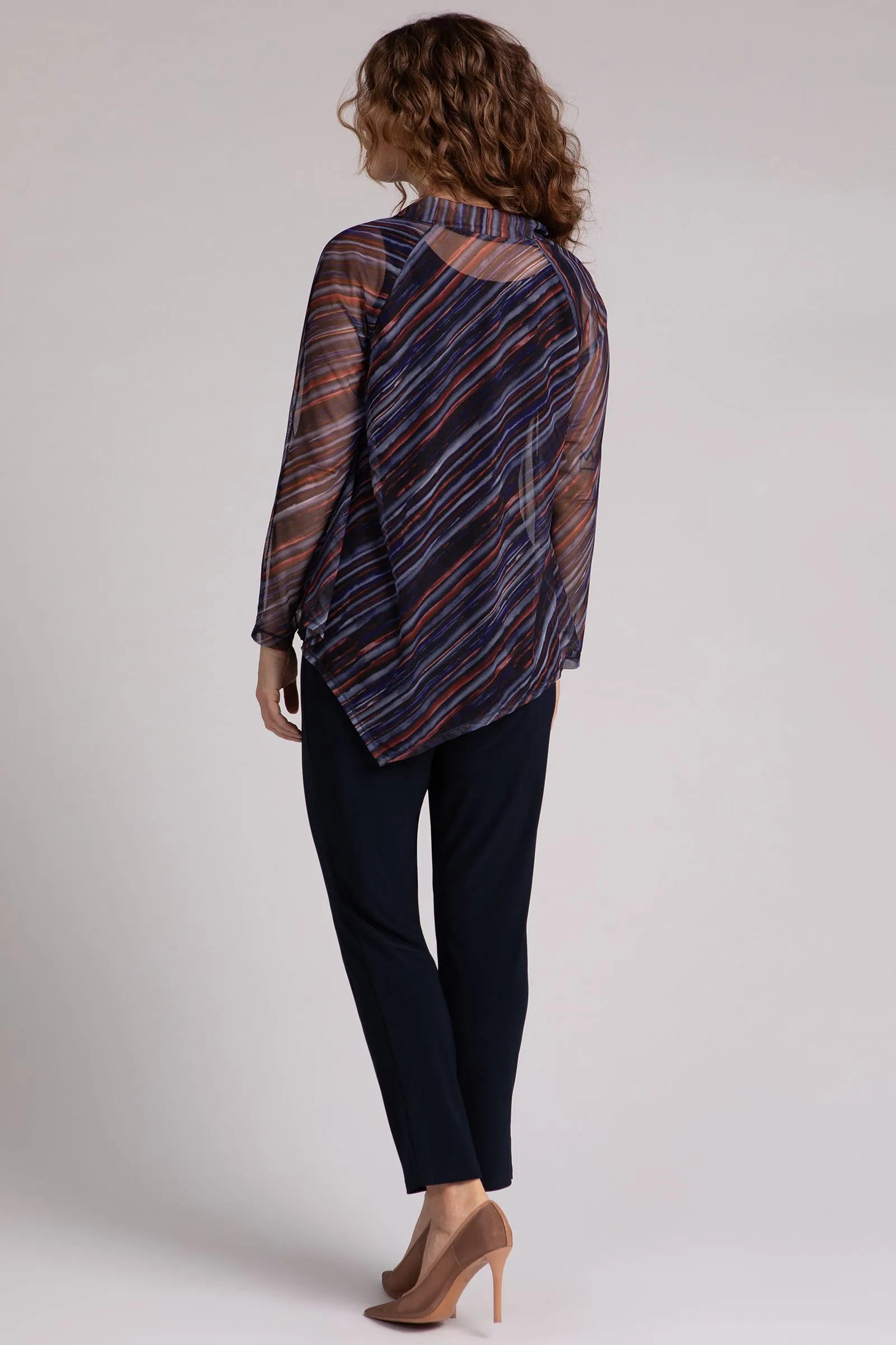 Mesh Raglan Handkerchief Top | Elemental Stripes