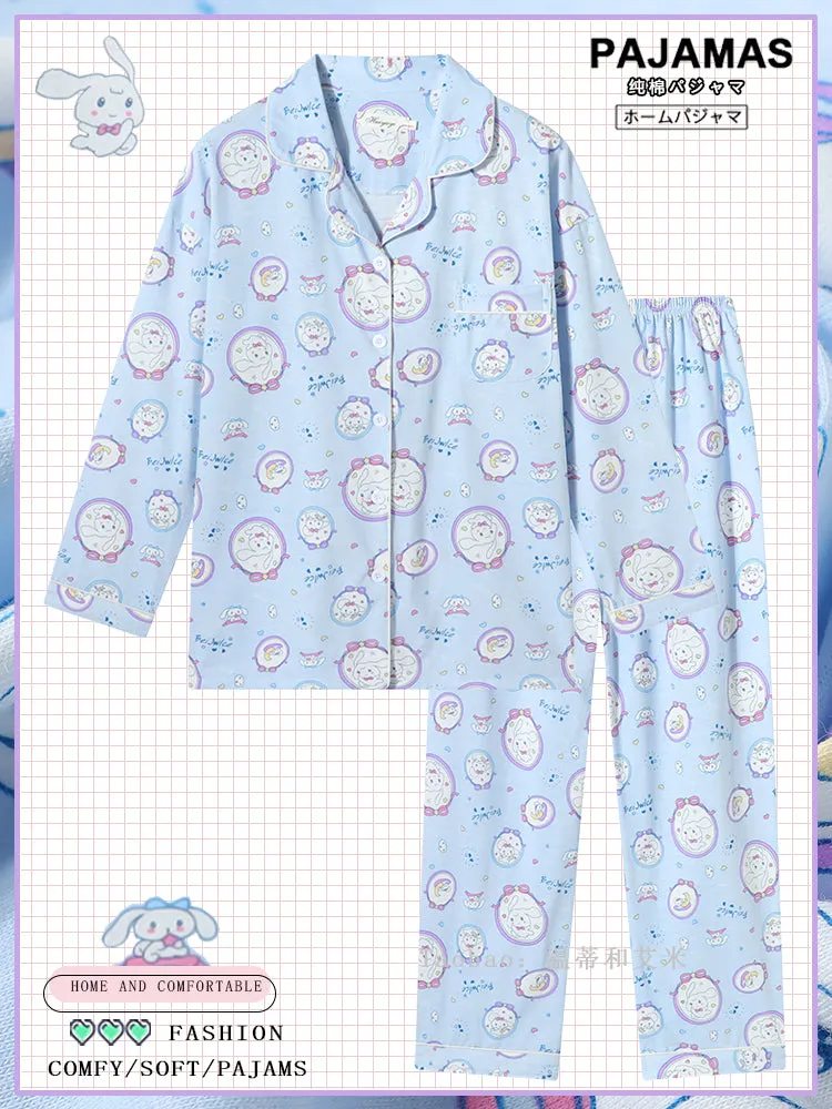 Mikko Pajamas Women's Spring and Autumn Japanese Cute Long-sleeved Sweet Cartoon