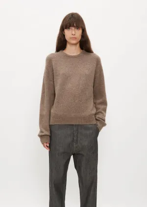 Mini R-Neck Sweater — Brown