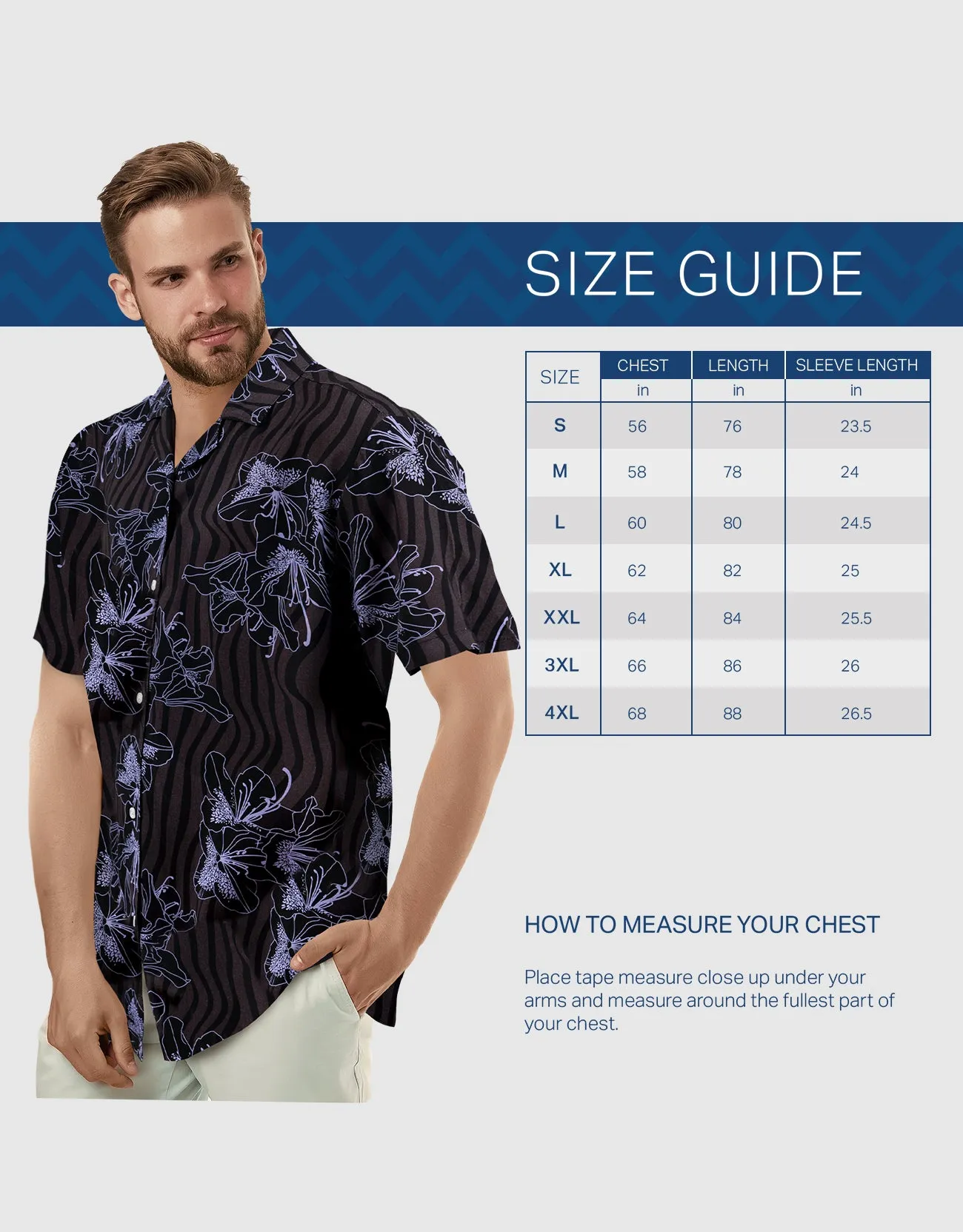 Mio Marino Mens Casual Button-Down Hawaiian Short Sleeve Shirt