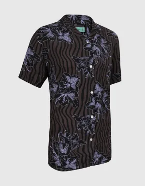 Mio Marino Mens Casual Button-Down Hawaiian Short Sleeve Shirt