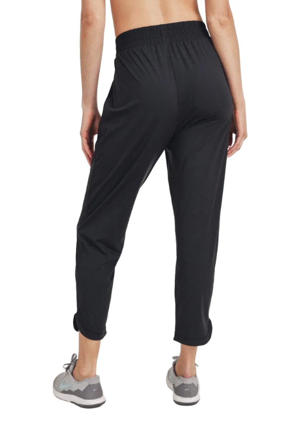 Comfortable Mono B Athleisure Joggers with Stylish Curved Notch Hem - Size Plus, Model: AP-A057