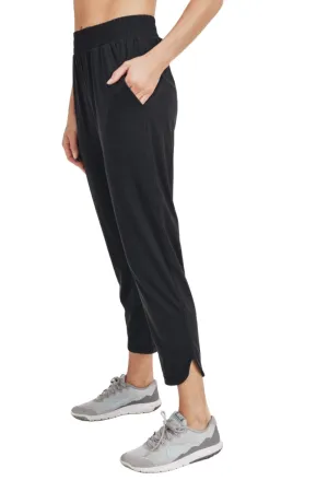 Comfortable Mono B Athleisure Joggers with Stylish Curved Notch Hem - Size Plus, Model: AP-A057